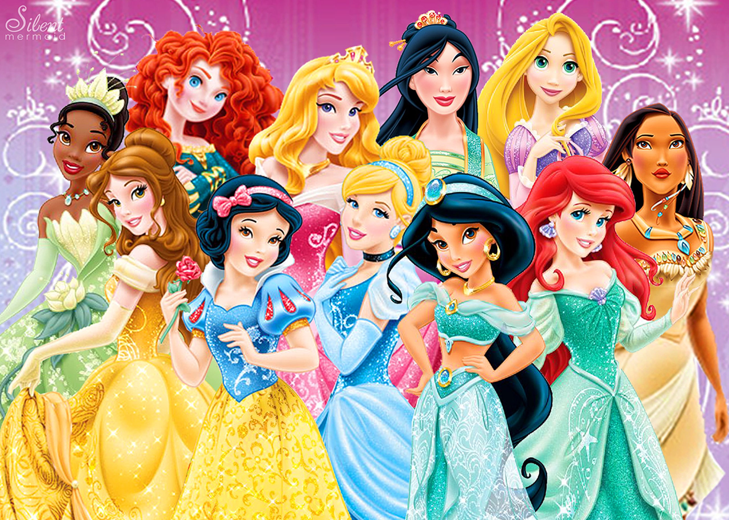 Все принцессы Дисней на одной картинке.