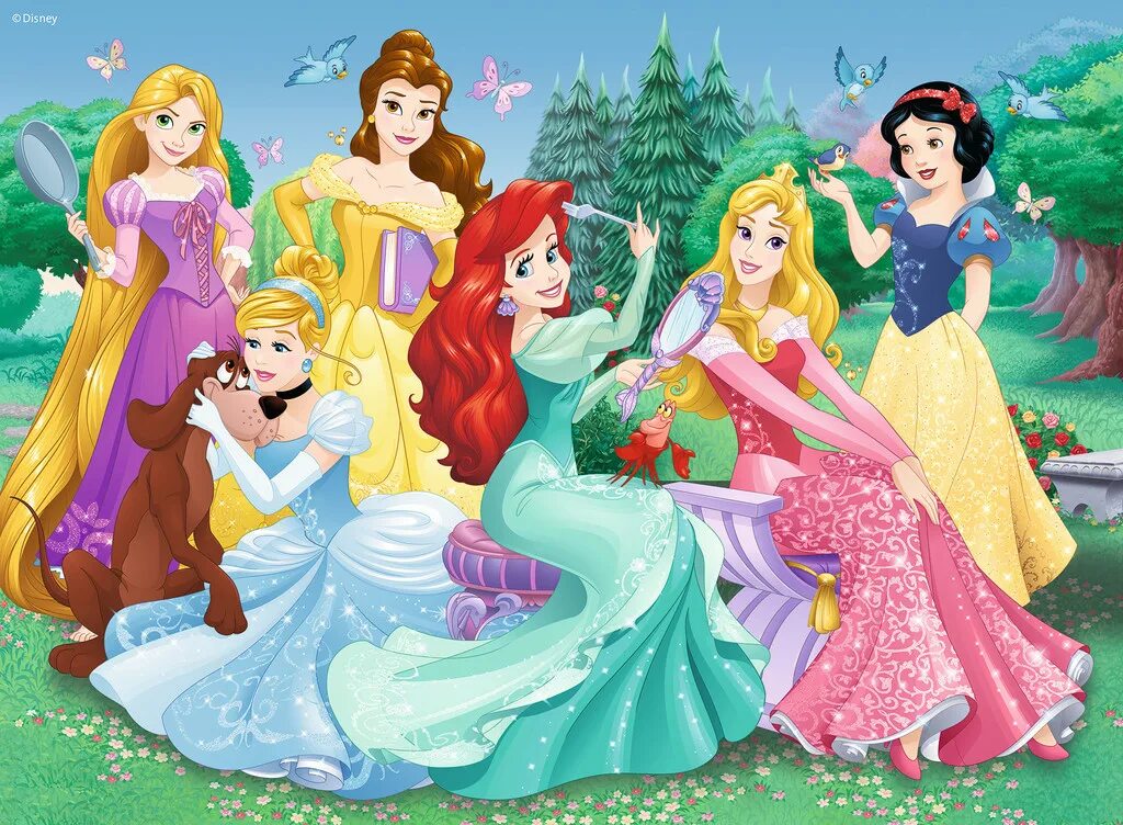 Все принцессы Дисней на одной картинке.