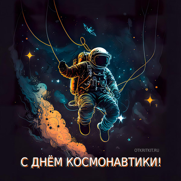 Поздравления с днем космонавтики открытки