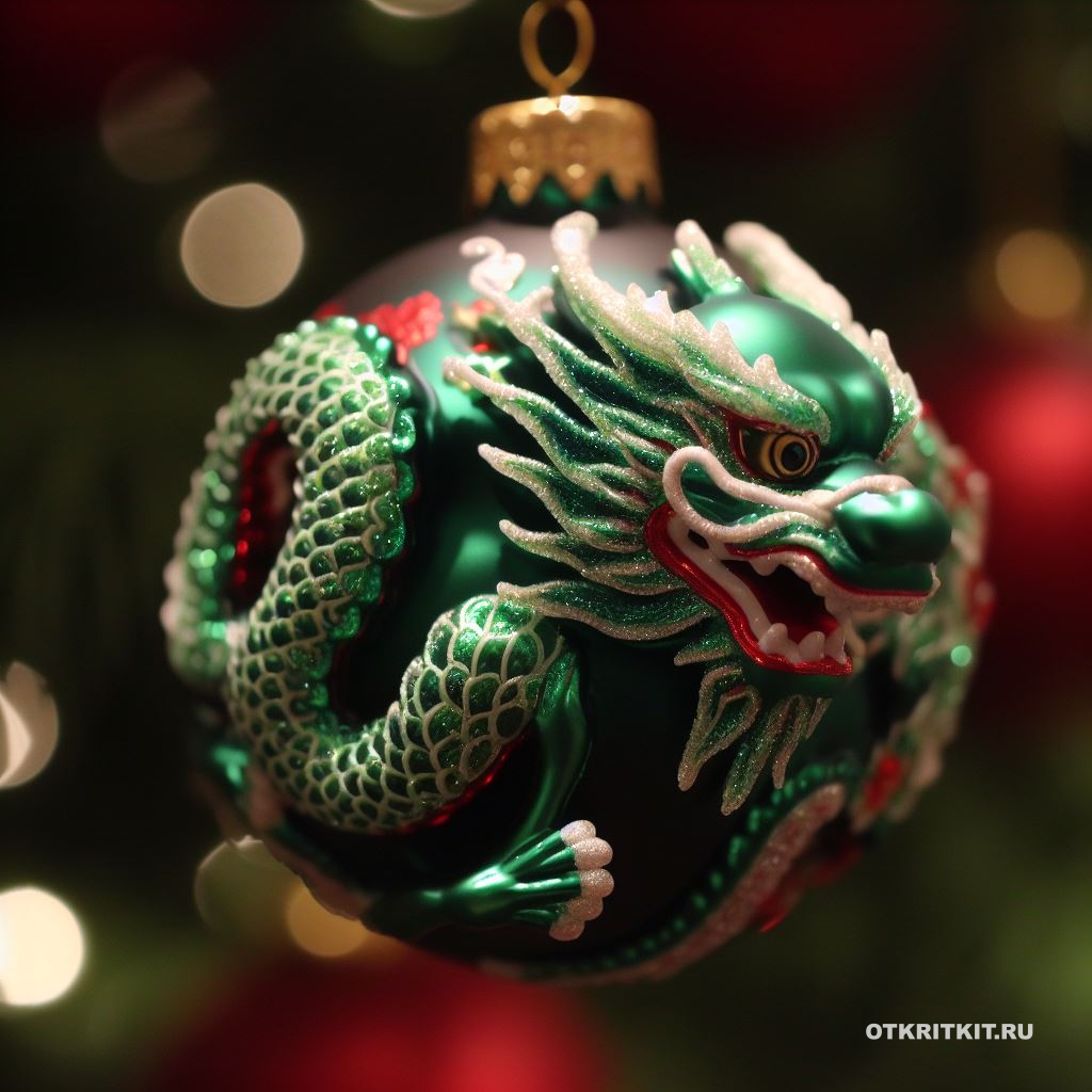Красивые картинки елочных игрушек с драконами