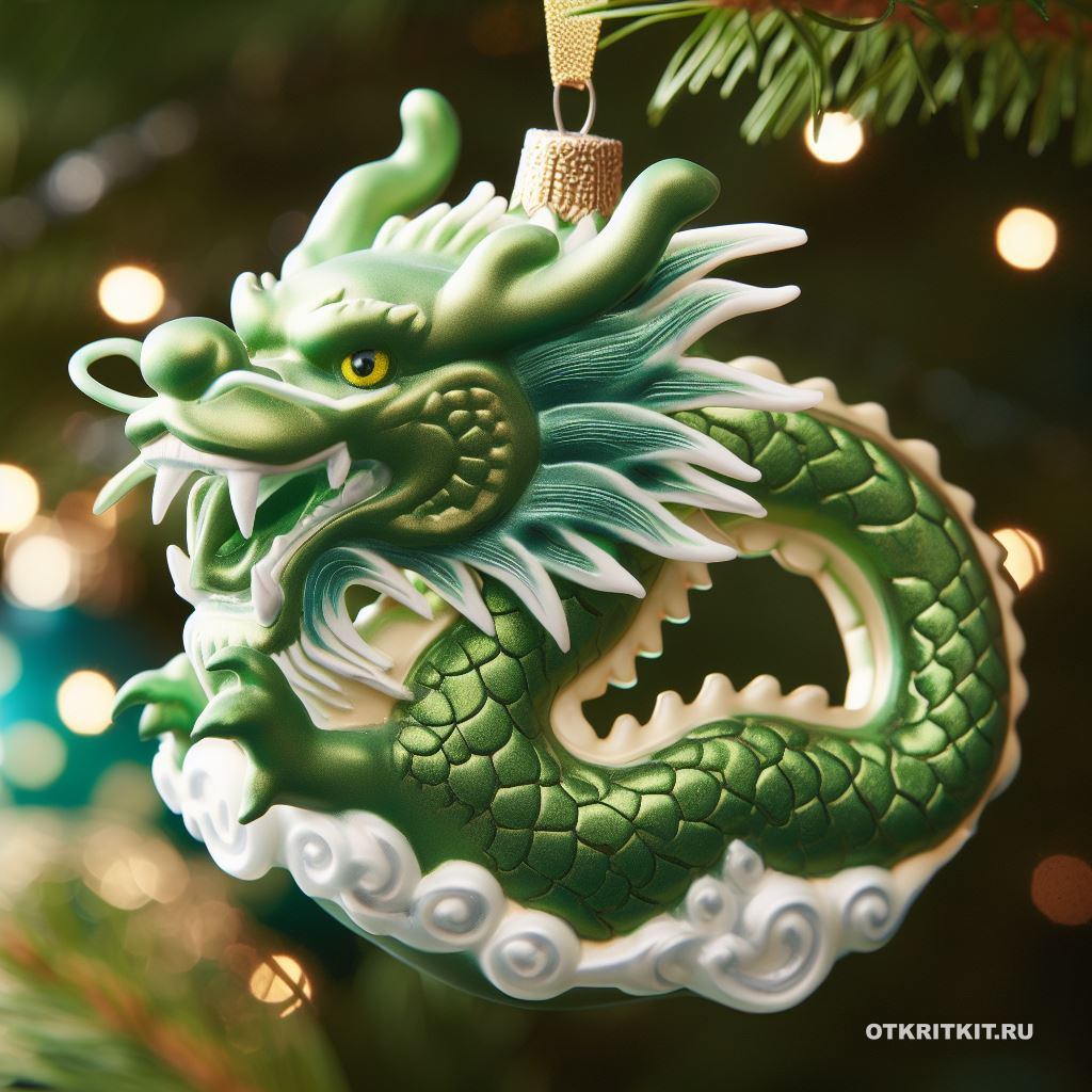 Красивые картинки елочных игрушек с драконами